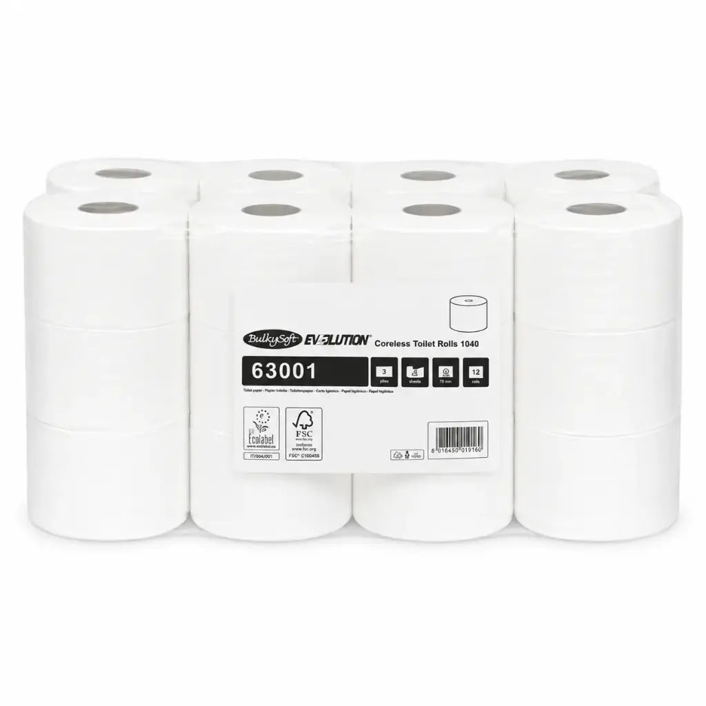 Toiletpapier zonder karton BulkySoft 63001 Evolution 2 Lagen 36 Rollen