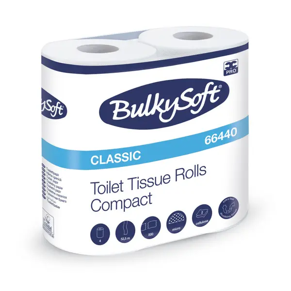 Toilettenpapier BulkySoft Classic 2-lagig 40 Rollen 600 Blatt 66440