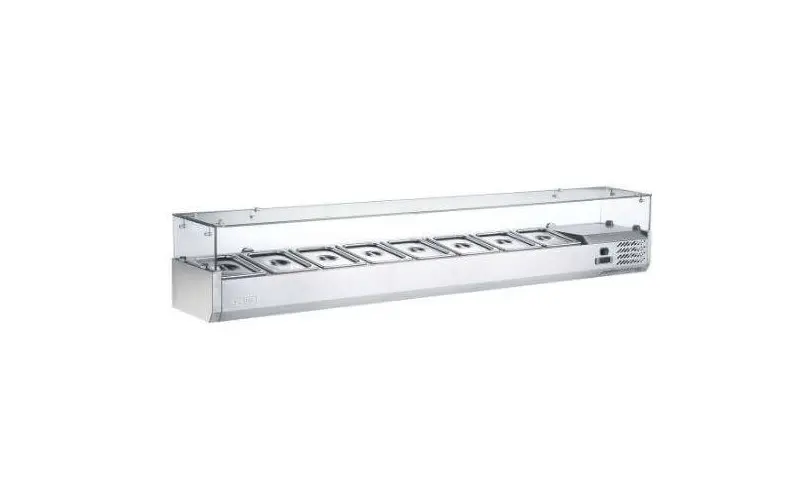 Saladette 8 x GN 1/3 stainless steel