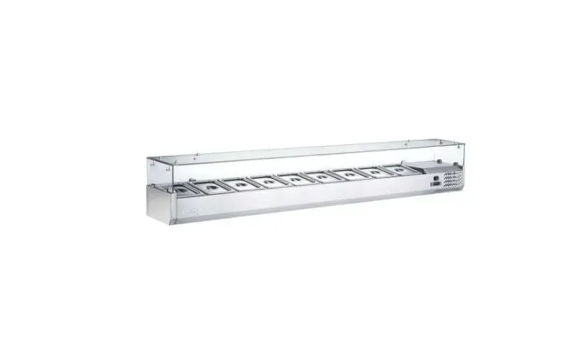 Saladette 9 x GN 1/3 stainless steel