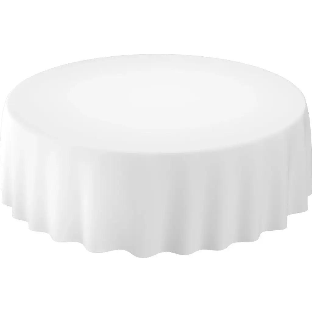 Evolin® Round Tablecloths 240 cm Uni White 10PCS
