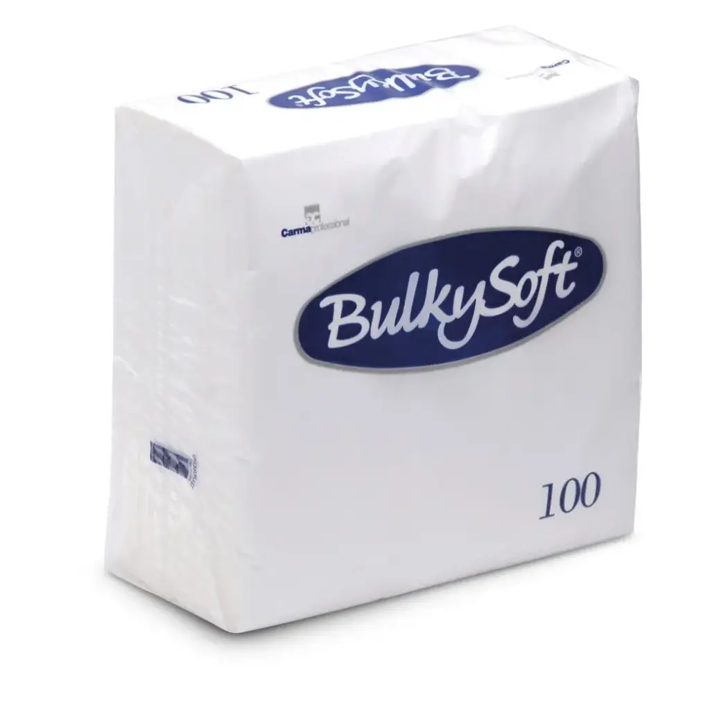 Servetten BulkySoft Wit 2 Lagen 40x40 cm Vouw 1/4 2000PCS 32990