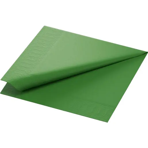 Serviettes Ouate 40x40 cm 3 Plis 1000PCS Leaf Green