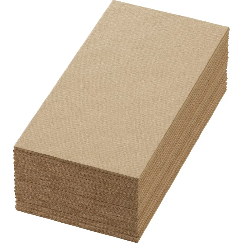 Servetten Airlaid Bio Dunisoft® 40x40 cm Vouw 1/8 360PCS Natuurlijk Bruin