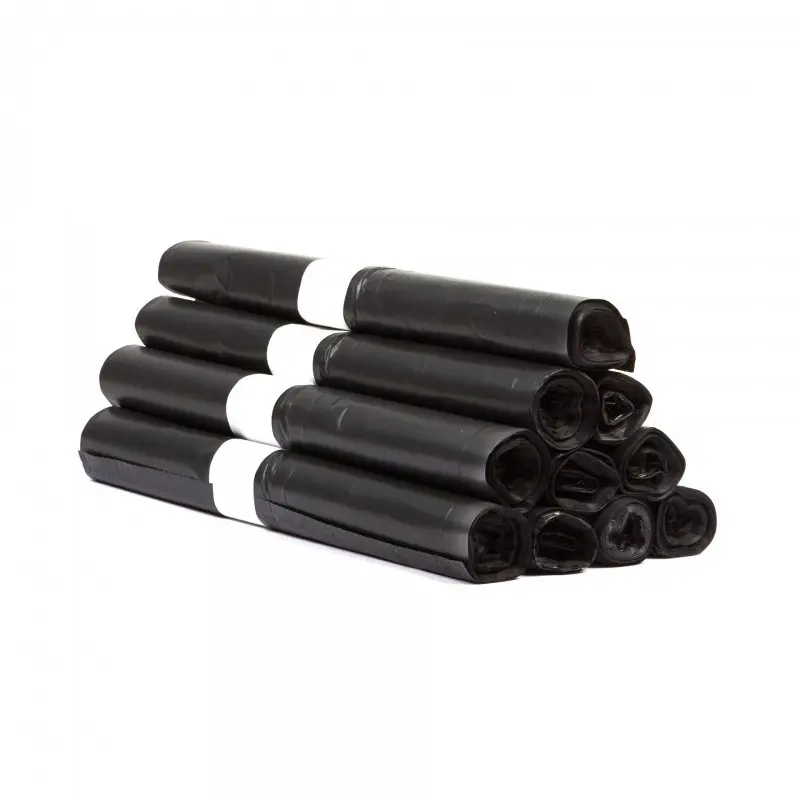 Schwarze Müllsäcke 60L 60x90cm - LDPE 55 Mikron - 300 Stück
