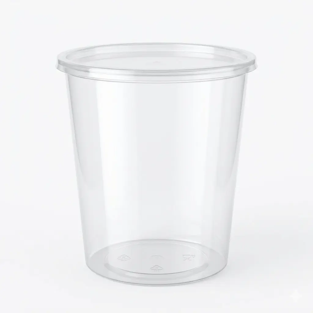 Pots à soupe ronds transparents PP - 1000cc - 10x25pcs