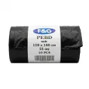 Schwarze Müllsäcke 240L 110x140cm LDPE - 55 Mikron - 100 Stk