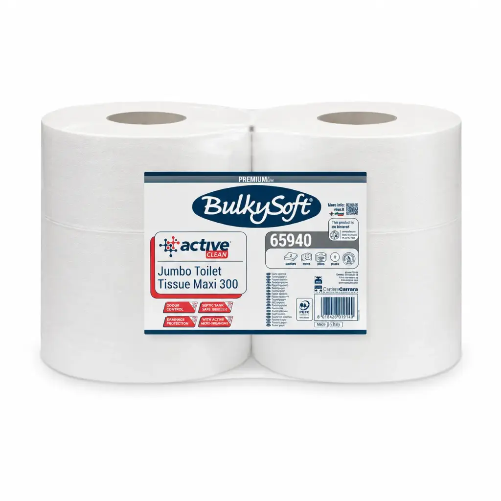 Toiletpapier Maxi-Jumbo BulkySoft Active-Clean 2-laags — 6 Rollen