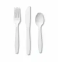 Cuillères blanches réutilisables PP 20x50pcs 